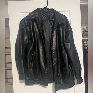 Black leather jacket